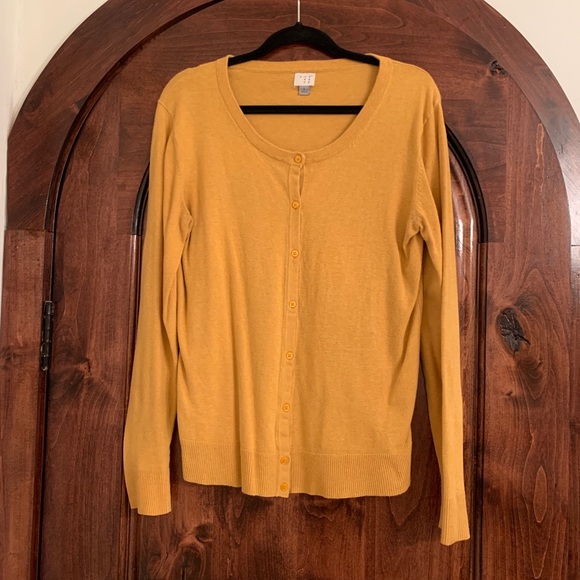 Yellow Button-Up Cardigan - Picture 1 of 3